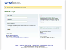 Tablet Screenshot of login.epri.com